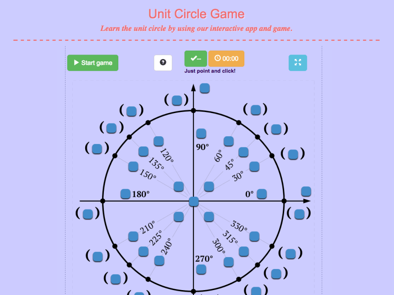 Unit circle game fill in