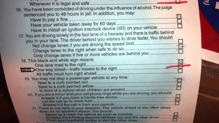 Ca dmv test cheat sheet