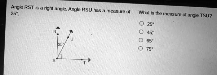 What is the measure of angle tsu