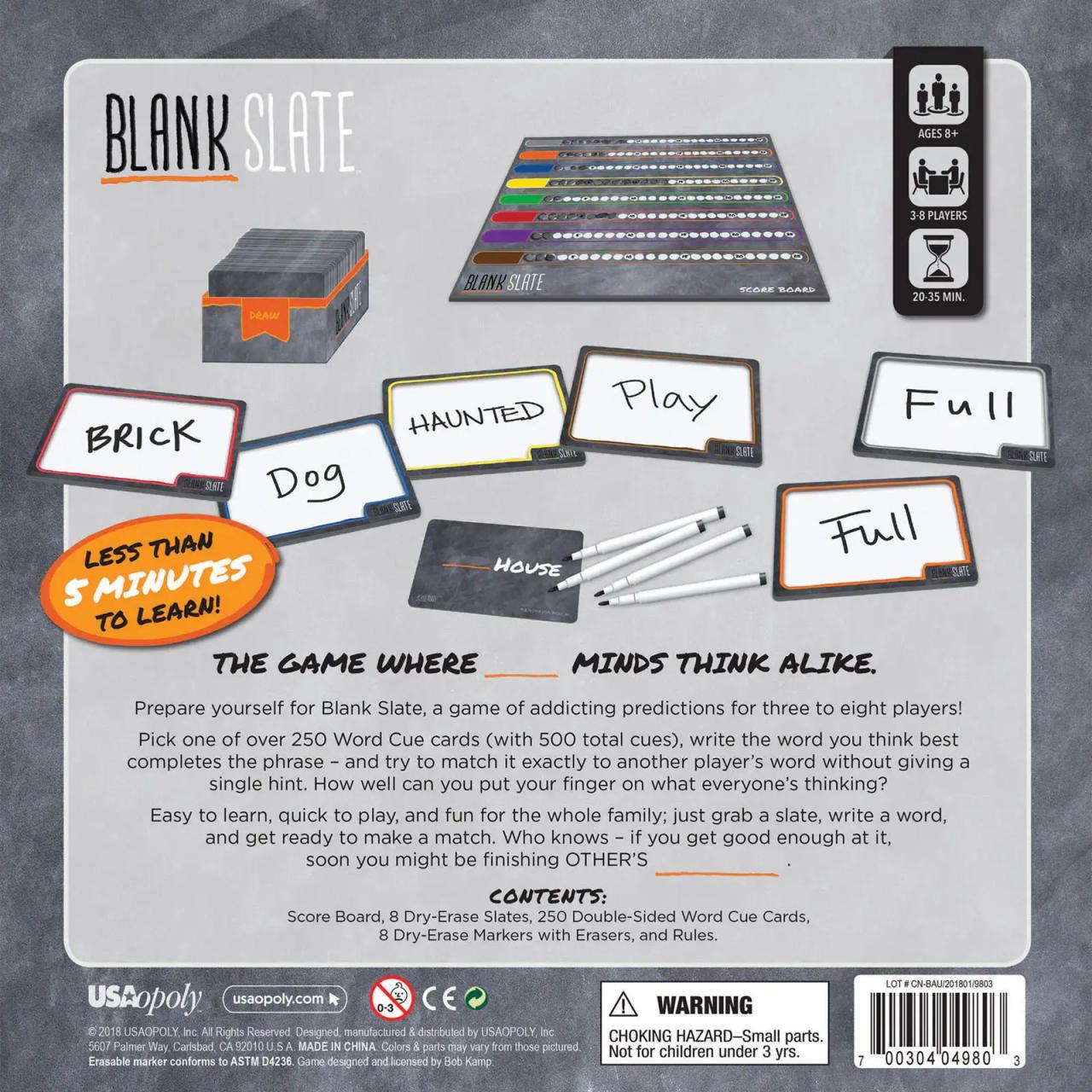 Printable blank slate game cards