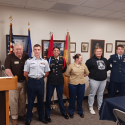 Jrotc cadet flies commander battalion falcons abound