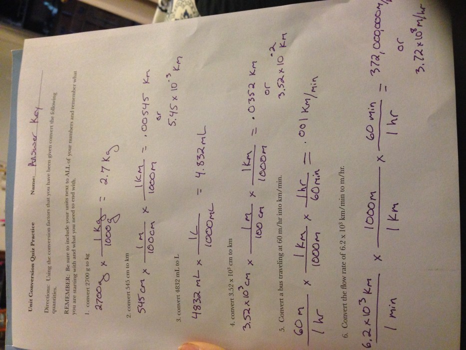 Chemquest 6 converting units answer key