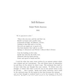 Self-reliance emerson questions and answers pdf