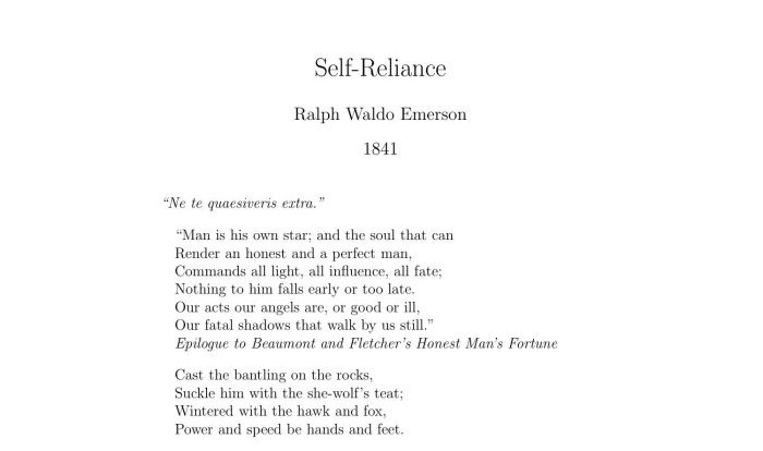 Self-reliance emerson questions and answers pdf